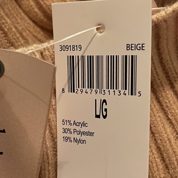 Philosophy Sweater Large Beige Cable Net NWT - Picture 13 of 14